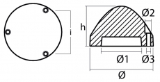 Max Prop Anode fr Propeller Nabe shaft = 70mm mit variabler Steigung