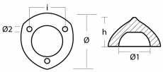 Max Prop Anode fr Propeller Nabe shaft = 125mm