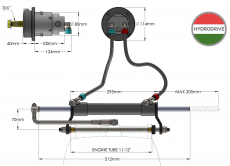 Hydrodrive MF115-MRA Auenborder Hydrauliksystem fr Motoren bis 120 PS