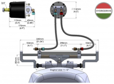 Hydrodrive MF255-WTS Auenborder Hydrauliksystem fr Motoren bis 250 PS