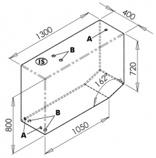390 Liter Trinkwassertank links