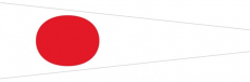 Signalflagge 1 ONE 25 x 88cm Signalflagge 1 ONE 25 x 88cm