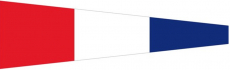 Signalflagge 3 THREE 25 x 88cm Signalflagge 3 THREE 25 x 88cm
