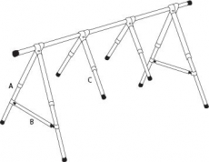NOA Planen A-Gestell, Länge 11 Meter NOA Planen A-Gestell, Länge 11 Meter