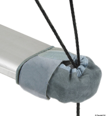 Nockschoner aus Leder und Neopren Durchmesser Saling mm - 122- 154 lauendes Gut (linked rig)