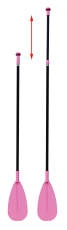 SUP Paddel höhenverstellbar, pink 188 – 208 cm SUP Paddel höhenverstellbar, pink 188 – 208 cm