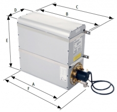 Warmwasserspeicher Rechteckig, Aluminium Leistung 500W Inhalt 20Liter
