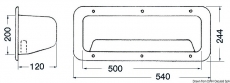 Seitenablage mit elastischem Netz und selbsklebeder Schraubenabdeckung aus weiem ABS, 540x244 mm