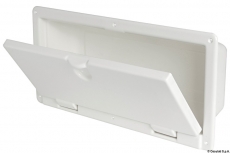 Ablage aus weiem, glnzenden ABS zum Wandeinbau, 190x490 mm