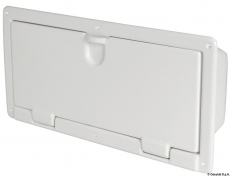 Ablage aus weiem, glnzenden ABS zum Wandeinbau, 190x490 mm