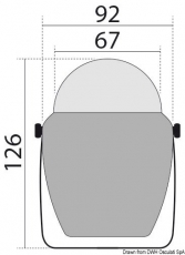 Finder Aufbaukompass schwarz Version mit B�gel Kompassrose 67mm