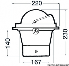 Riviera Einbaukompass 6 Zoll f�r Segelboote schwarz