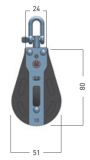 1 Rolle, Wirbel, Schotklemme
