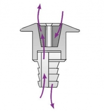 Entlftungsnippel verchromtes Messing  16mm gerade Ausfhrung