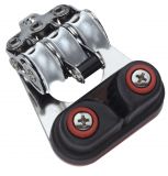 3 Rollen mit Schotklemme, Hundsfott und Bügel 3 Rollen mit Schotklemme, Hundsfott und Bügel