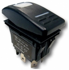 Schalter wasserdicht mit LED Indikator 5 Kontakte: (on) - off - on Schalter wasserdicht mit LED Indikator 5 Kontakte: (on) - off - on