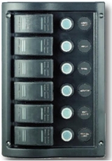 Schalttafel 12 V mit 6 Schaltern mit LED Indikatoren BBN9 Schalttafel 12 V mit 6 Schaltern mit LED Indikatoren BBN9