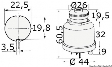 Zndschloss wasserdicht 0 (Schlel abziehbar) + 1 (AN) 2 (Anlassen, mit Rckfeder) + zustzliche Funktion links von 0