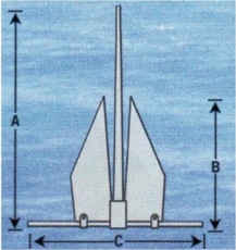 Aluminium Anker verstellbar Gewicht 31,1kg