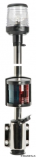 Lampenschaft Classic aus rostfreiem Edelstahl mit Zweifarbenlaterne, Anbau, schwarz Lampenschaft Classic aus rostfreiem Edelstahl mit Zweifarbenlaterne, Anbau, schwarz