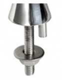 Glashalter fr 2 Glser aus hochglanzpoliertem rostfreiem Stahl AISI 316.