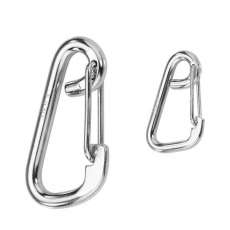 Karabinerhaken asymetrisch, Edelstahl rostfrei, 60mm