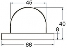 Kleine Navigationslichter UTILITY aus verchromtem ABS, 225, wei