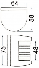 Navigationslicht der Serie UTILITY 85, Buglicht