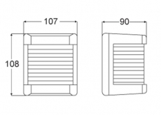 Steuerbordlaterne 25W 112,5 Schwarzes Gehuse BSH zugelassen