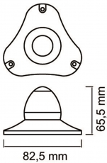 LED Navigationsbeleuchtung Sphera ll bis 20m, schwarz, rotes Licht 360�