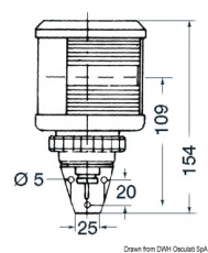 DHR Navigationslicht z. Wandmontage rot 25W 24 V