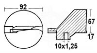 Finnanode 100/225 PS u. mehr,  91mm gegen drehend links Zink