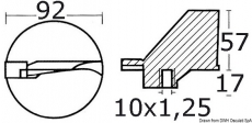 Finnanode 100/225 PS u. mehr,  91mm gegen drehend links Zink
