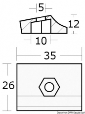 Anode fr 9,9 bis 15 PS Zweitakter 8 bis 15 Viertakter Zink