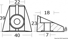 Anode fr 5 PS Viertakter. Zink