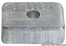 Anode für Mercury 4/5/6 PS Zink Anode für Mercury 4/5/6 PS Zink