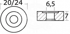 Anode fr Motorfu von 4/6 PS Auenbordern, Zwei- und Viertakter 20x7,4 mm Zink