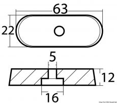 Anode f�r Motorfu� Yamaha 6/8/9,9 PS Viertakter Zink