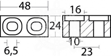 Plattenanode fr 55/75/85/90/150/200/225 PS Zink