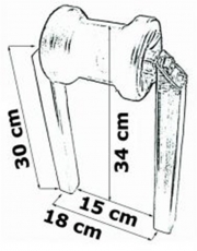 Feste Mittelrolle mit Doppelrohr, 30x30, klein Trailerzubehr