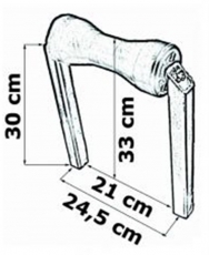Feste Mittelrolle mit Doppelrohr, 40x40, gro Trailerzubehr