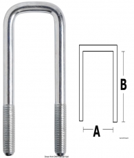 U-frmige Befestigungsklemmer fr feste oder bewegliche Mittelrollen, 70mm