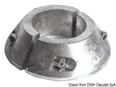 Rindanode für Motorfuß Volvo Sail Drive mit Max-PROP-Propeller, innen 46 mm. Zink Rindanode für Motorfuß Volvo Sail Drive mit Max-PROP-Propeller, innen 46 mm. Zink