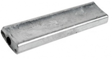 Plattenanode mit durchgehendem Loch 104x28mm Zink Plattenanode mit durchgehendem Loch 104x28mm Zink