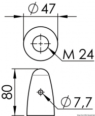 Zinkanode fr Schraube 40 / 45 mm Zink