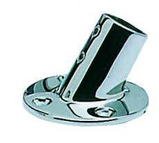 Runder Relingsttzenhalter, rostfreier Mikrofusions-Edelstahl AISI 316, 60 Schrgstellung, fr Rohre  22mm