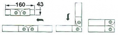 Relingscharnier zum ffnen und Schlieen, klappbar, fr Rohr 30x2mm
