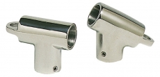 Handlaufsttze, Edelstahl, T-form, Rohr  22mm, 90
