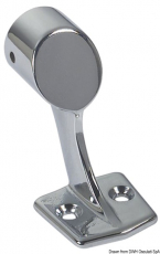 Handlaufstütze, verchromtes Messing, Endstück rechts für Rohr ø 22mm Handlaufstütze, verchromtes Messing, Endstück rechts für Rohr ø 22mm