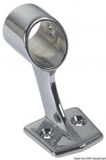 Handlaufstütze, verchromtes Messing, Mittelstück für Rohr ø 22mm Handlaufstütze, verchromtes Messing, Mittelstück für Rohr ø 22mm